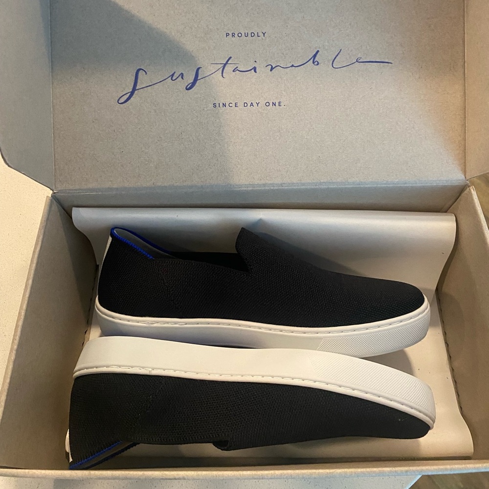 Rothy’s Black Slip-Ons NWT